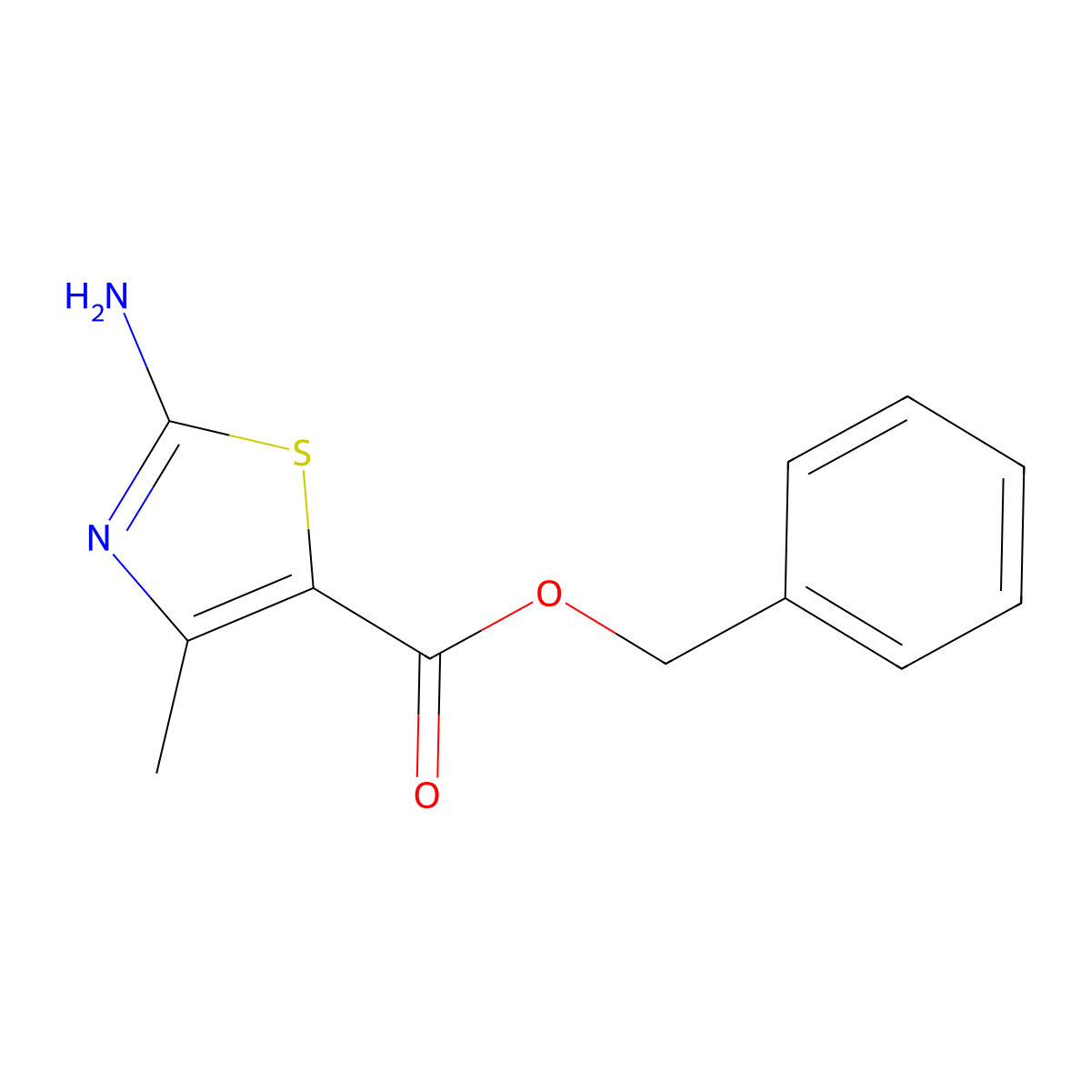 Benzyl 2-amino-4-methyl-1,3-thiazole-5-carboxylate molecular structure, CAS 692745-02-1