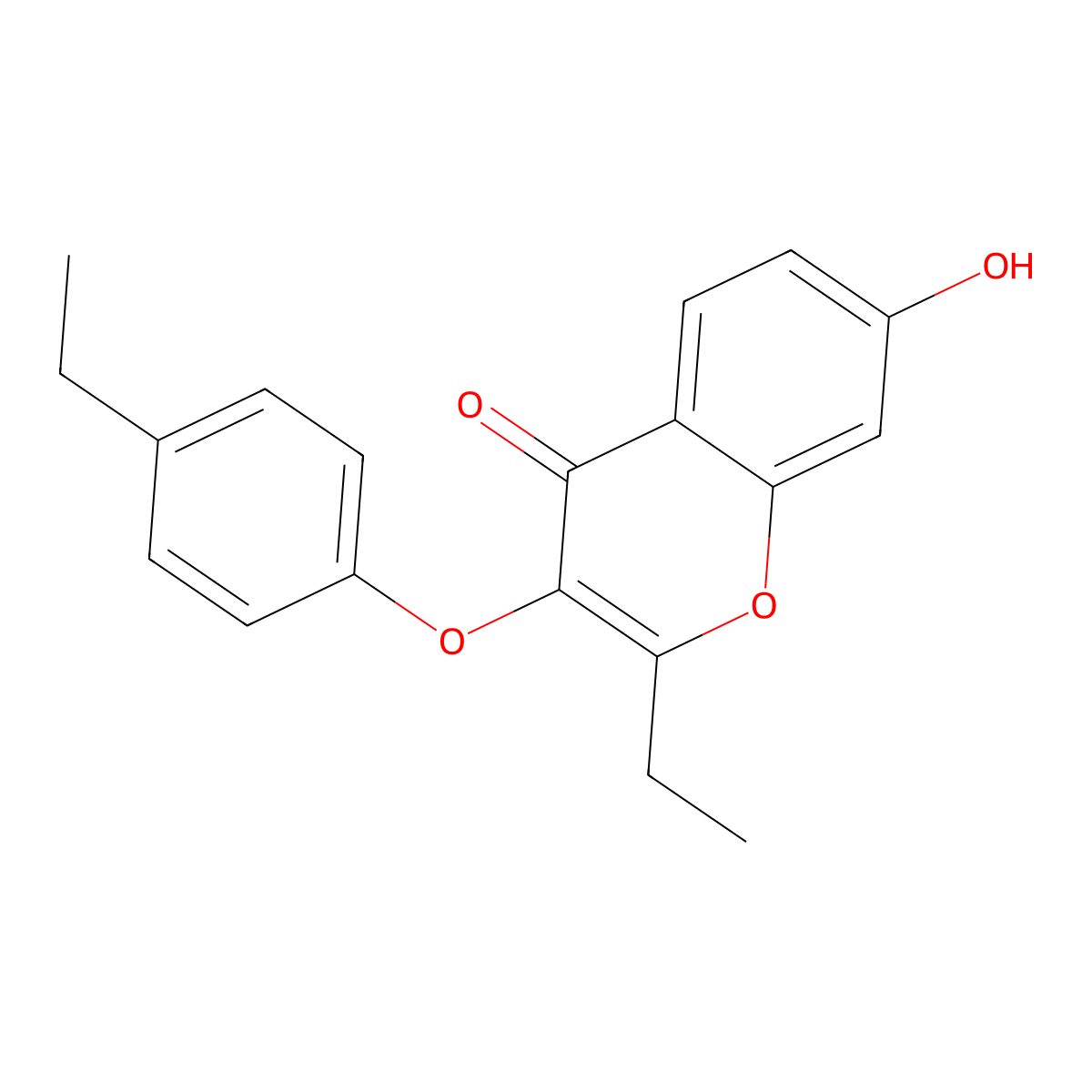 2-Ethyl-3-(4-ethylphenoxy)-7-hydroxychromen-4-one molecular structure, CAS 692745-49-6