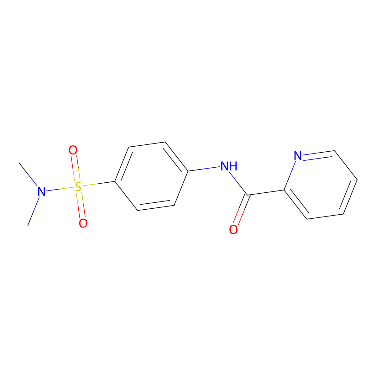 N-[4-(dimethylsulfamoyl)phenyl]pyridine-2-carboxamide molecular structure, CAS 692746-18-2