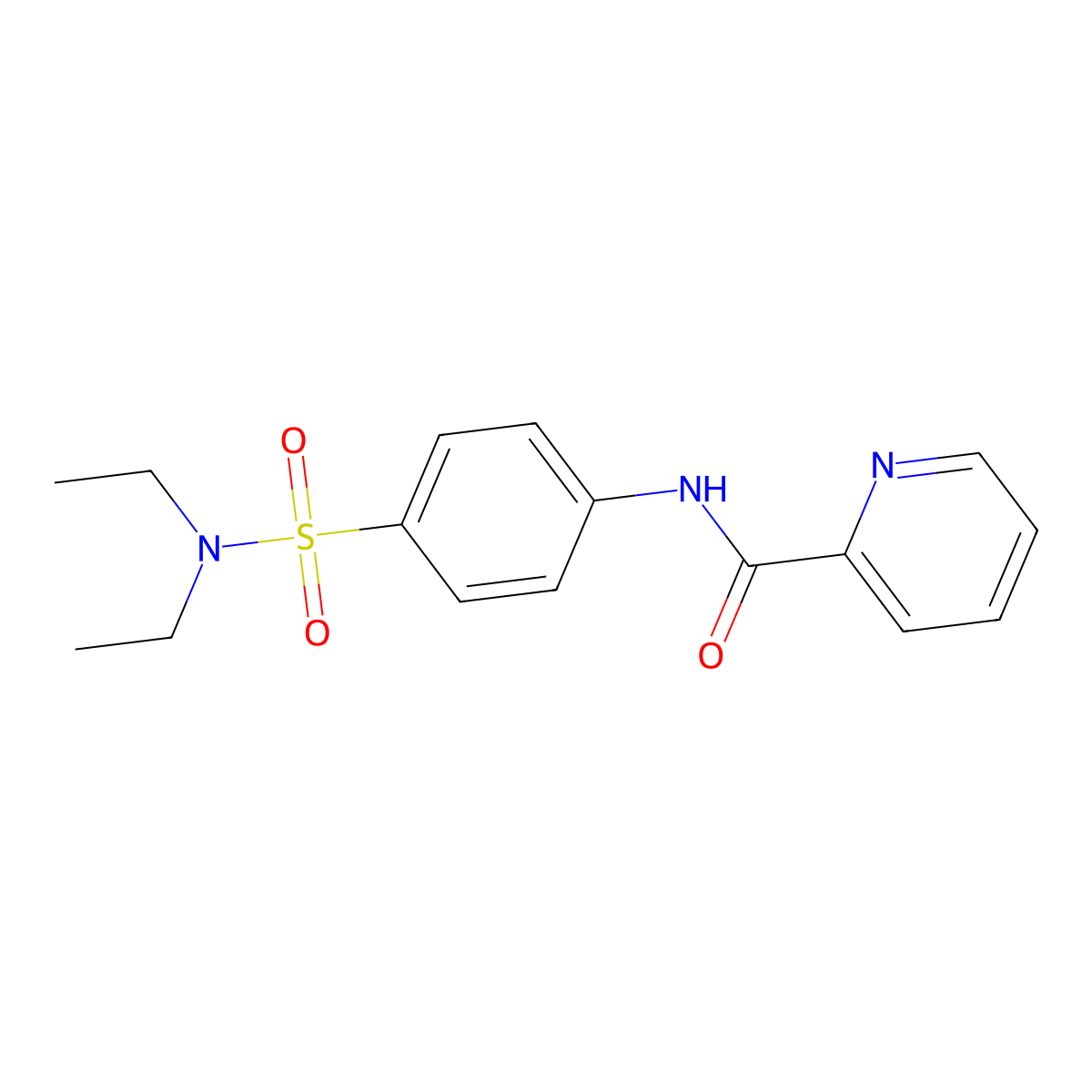 N-[4-(diethylsulfamoyl)phenyl]pyridine-2-carboxamide molecular structure, CAS 692746-24-0