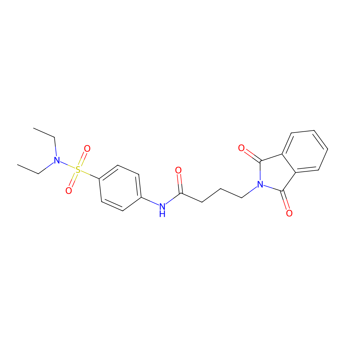 N-[4-(diethylsulfamoyl)phenyl]-4-(1,3-dioxoisoindol-2-yl)butanamide molecular structure, CAS 692746-25-1
