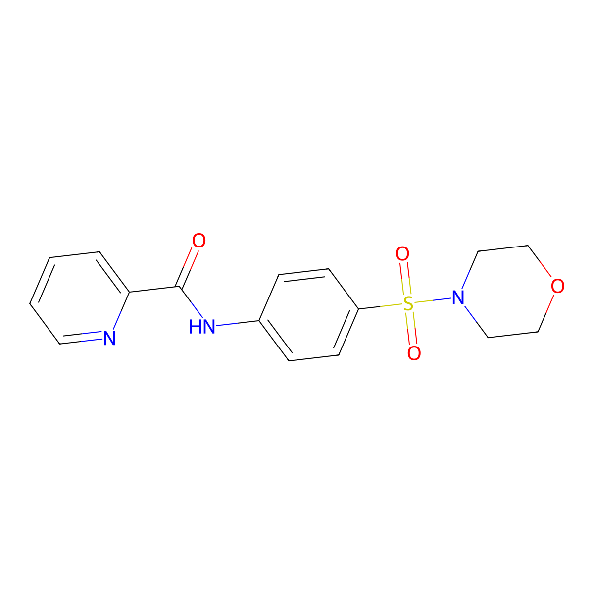 N-[4-(morpholin-4-ylsulfonyl)phenyl]pyridine-2-carboxamide molecular structure, CAS 692746-26-2