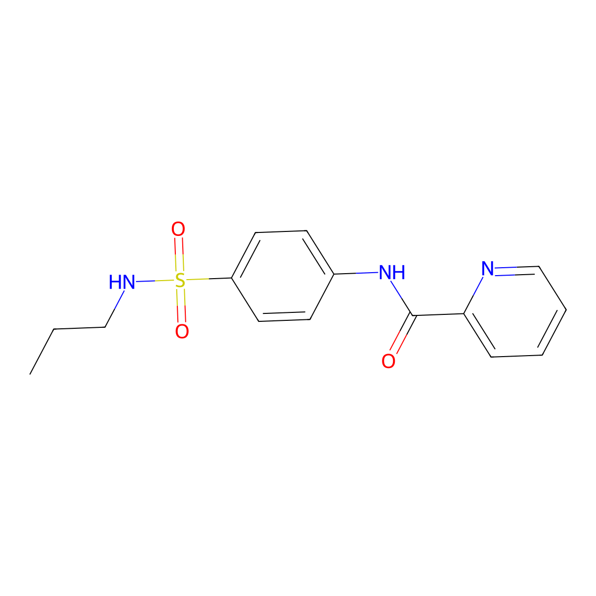 N-[4-(propylsulfamoyl)phenyl]pyridine-2-carboxamide molecular structure, CAS 692746-31-9