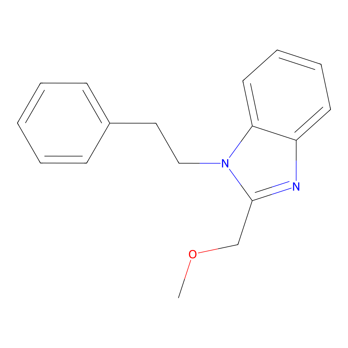2-(methoxymethyl)-1-phenethyl-1H-benzo[d]imidazole molecular structure, CAS 692746-99-9