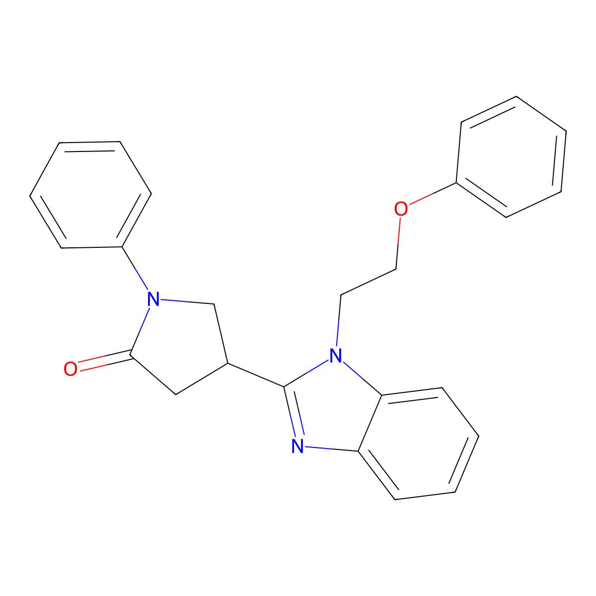 4-[1-(2-Phenoxyethyl)benzimidazol-2-yl]-1-phenylpyrrolidin-2-one molecular structure, CAS 692747-00-5