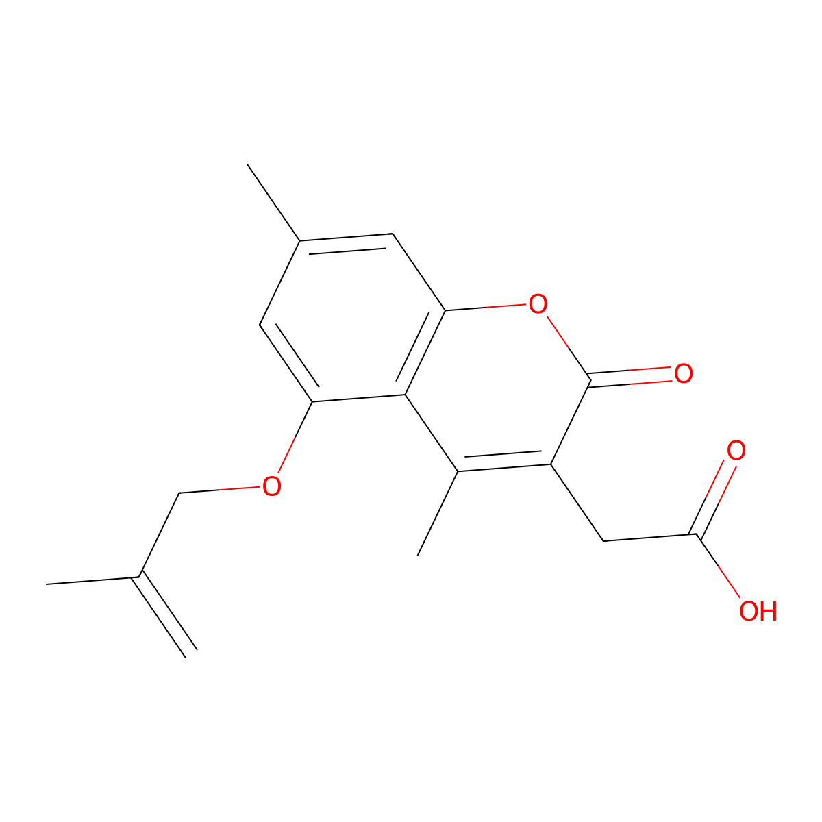 {4,7-dimethyl-5-[(2-methylprop-2-en-1-yl)oxy]-2-oxo-2H-chromen-3-yl}acetic acid molecular structure, CAS 692747-25-4
