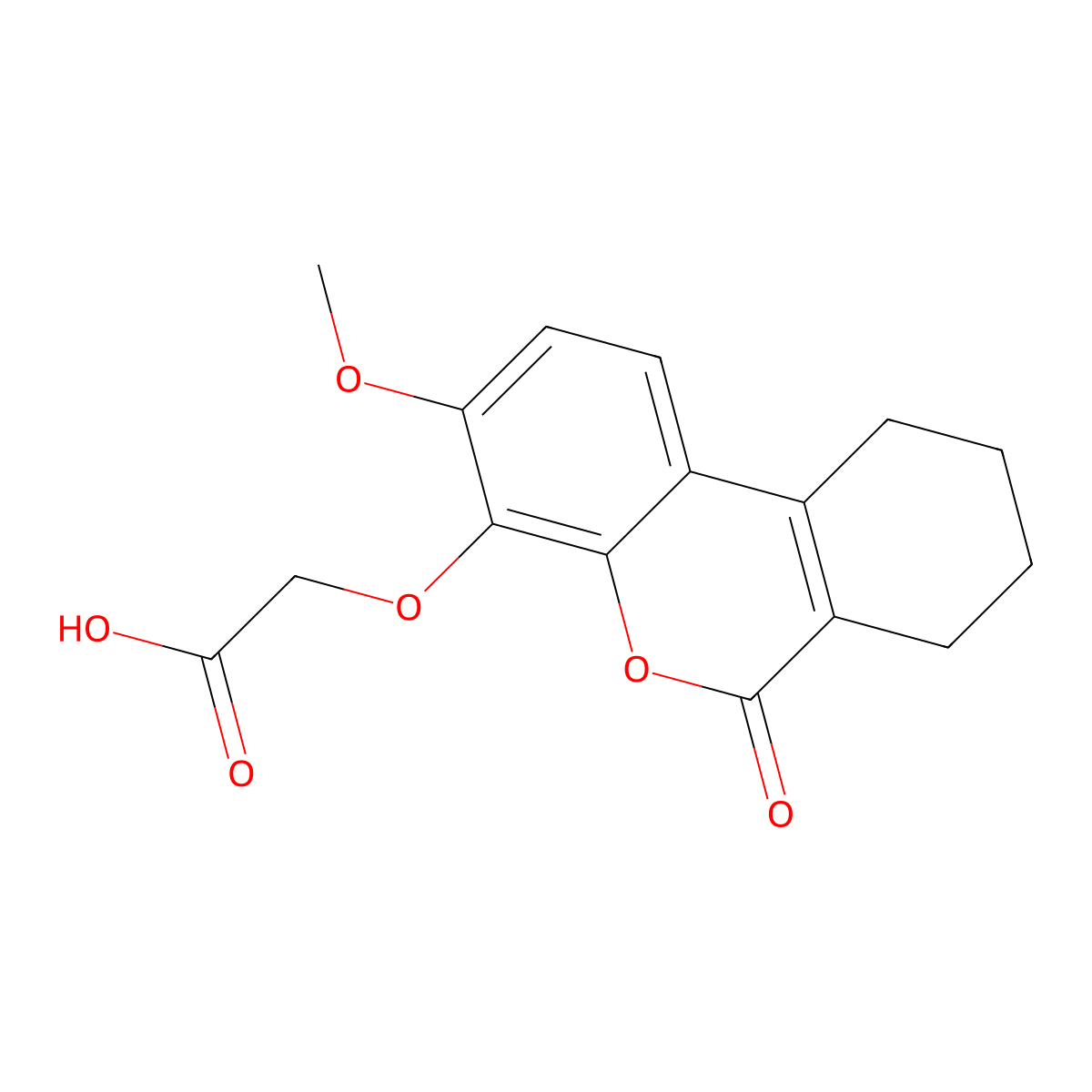 [(3-methoxy-6-oxo-7,8,9,10-tetrahydro-6H-benzo[c]chromen-4-yl)oxy]acetic acid molecular structure, CAS 692747-31-2
