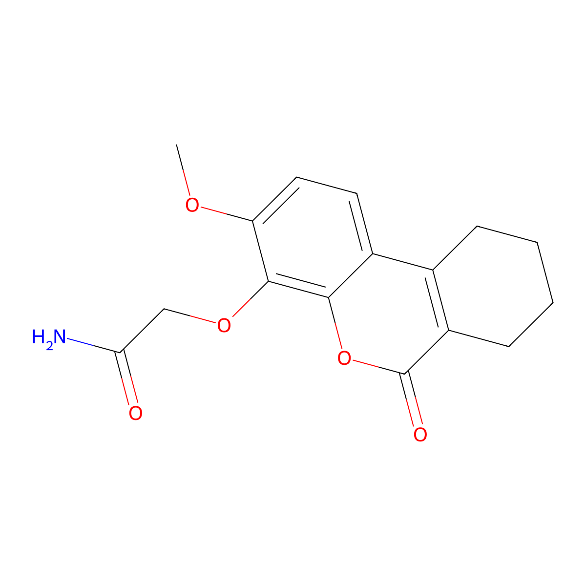 2-[(3-Methoxy-6-oxo-7,8,9,10-tetrahydrobenzo[c]chromen-4-yl)oxy]acetamide molecular structure, CAS 692747-32-3