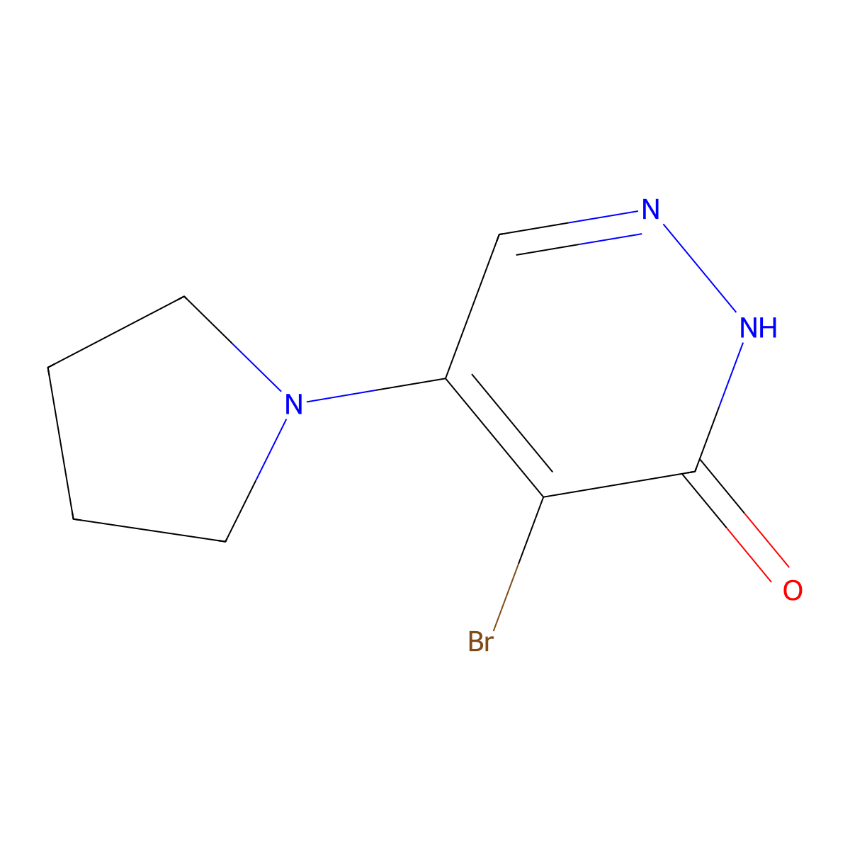 4-bromo-5-(1-pyrrolidinyl)-3(2H)-pyridazinone molecular structure, CAS 692749-93-2