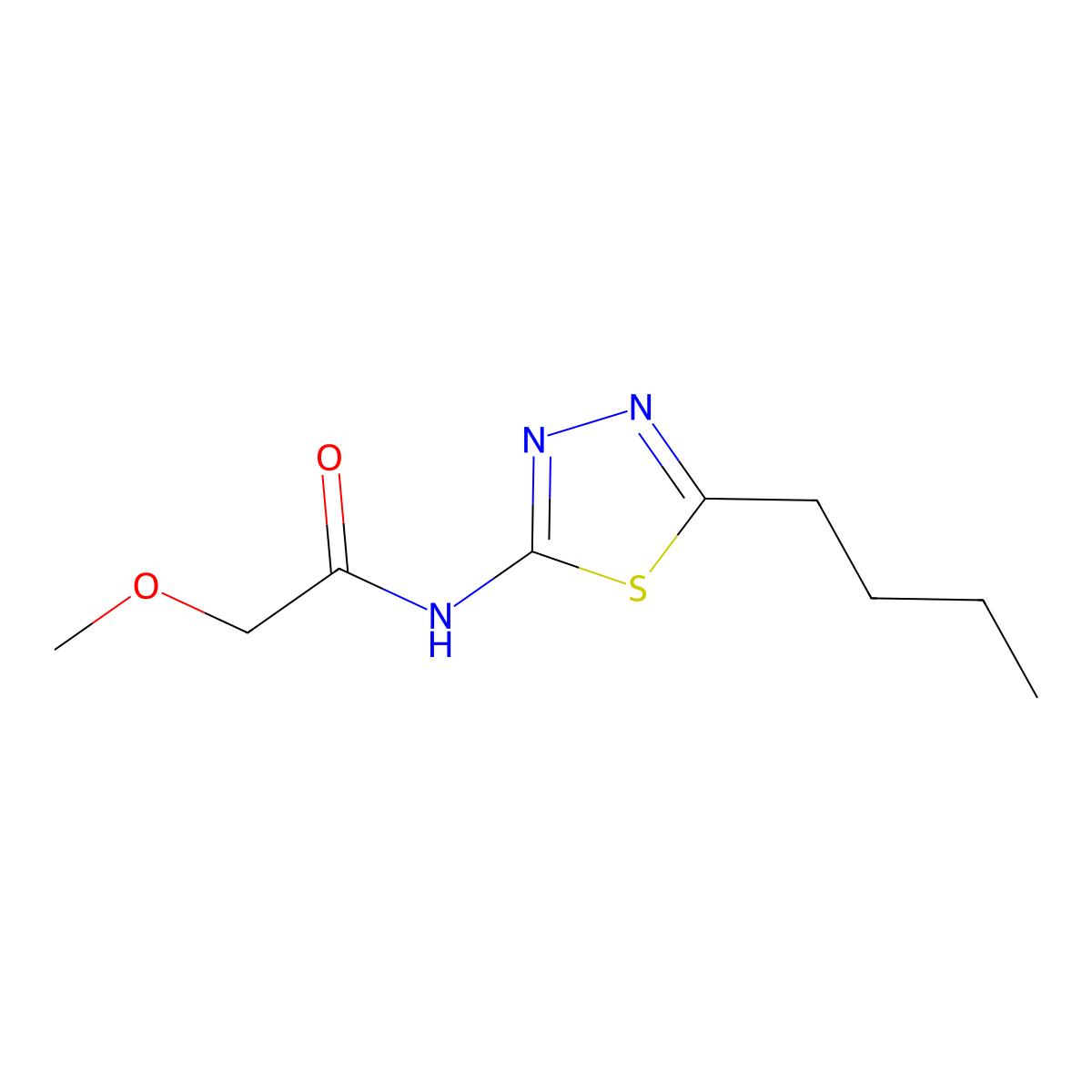 N-(5-butyl-1,3,4-thiadiazol-2-yl)-2-methoxyacetamide molecular structure, CAS 692751-84-1