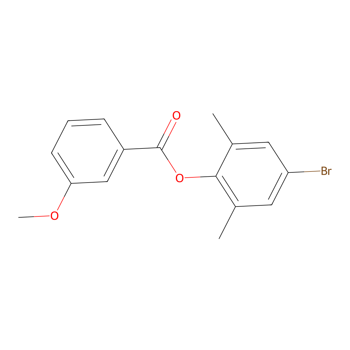 4-Bromo-2,6-dimethylphenyl 3-methoxybenzoate molecular structure, CAS 692757-47-4