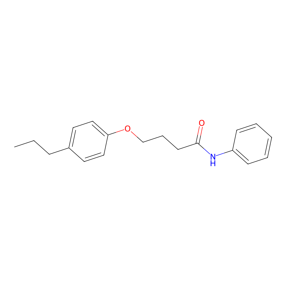 N-phenyl-4-(4-propylphenoxy)butanamide molecular structure, CAS 692759-86-7