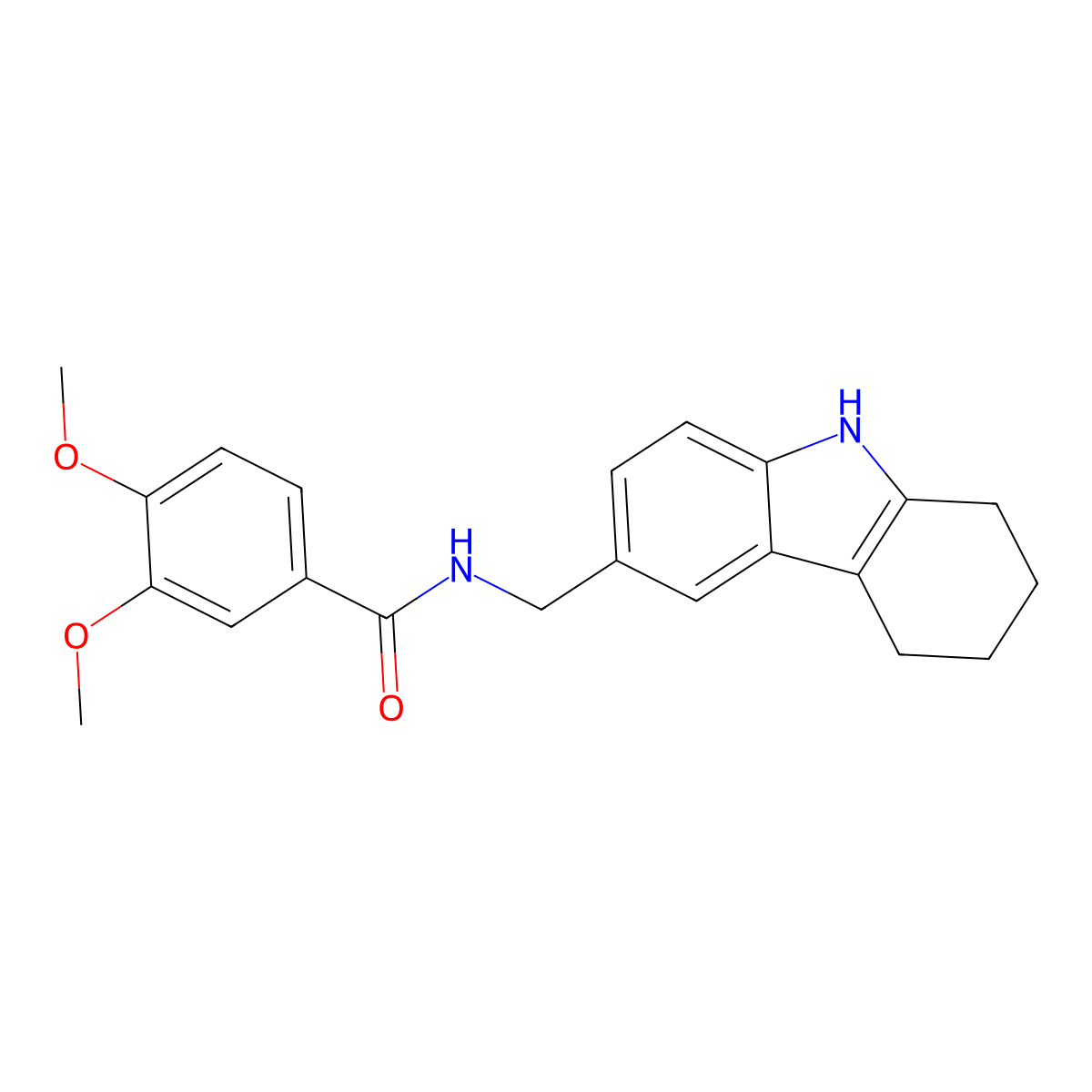 3,4-dimethoxy-N-((2,3,4,9-tetrahydro-1H-carbazol-6-yl)methyl)benzamide molecular structure, CAS 692762-02-0