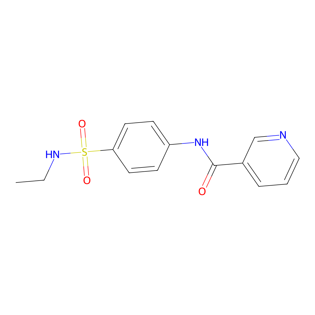 N-[4-(ethylsulfamoyl)phenyl]pyridine-3-carboxamide molecular structure, CAS 692762-38-2
