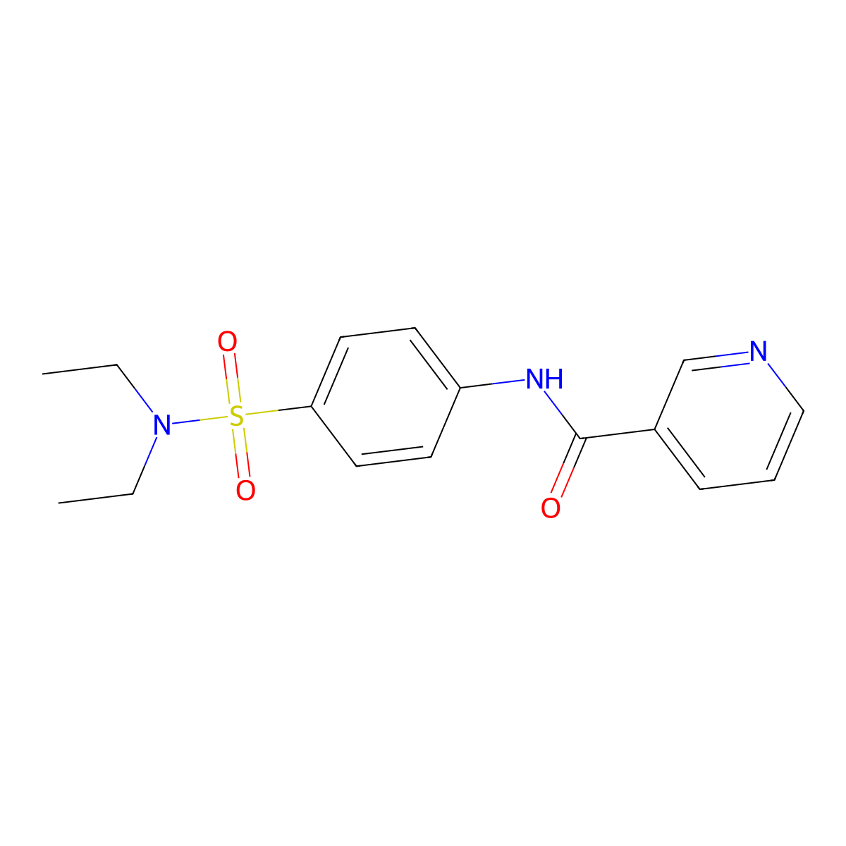 N-[4-(diethylsulfamoyl)phenyl]pyridine-3-carboxamide molecular structure, CAS 692762-41-7