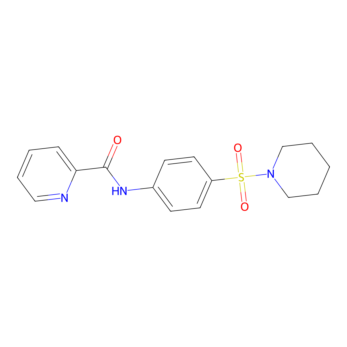N-(4-piperidin-1-ylsulfonylphenyl)pyridine-2-carboxamide molecular structure, CAS 692762-52-0