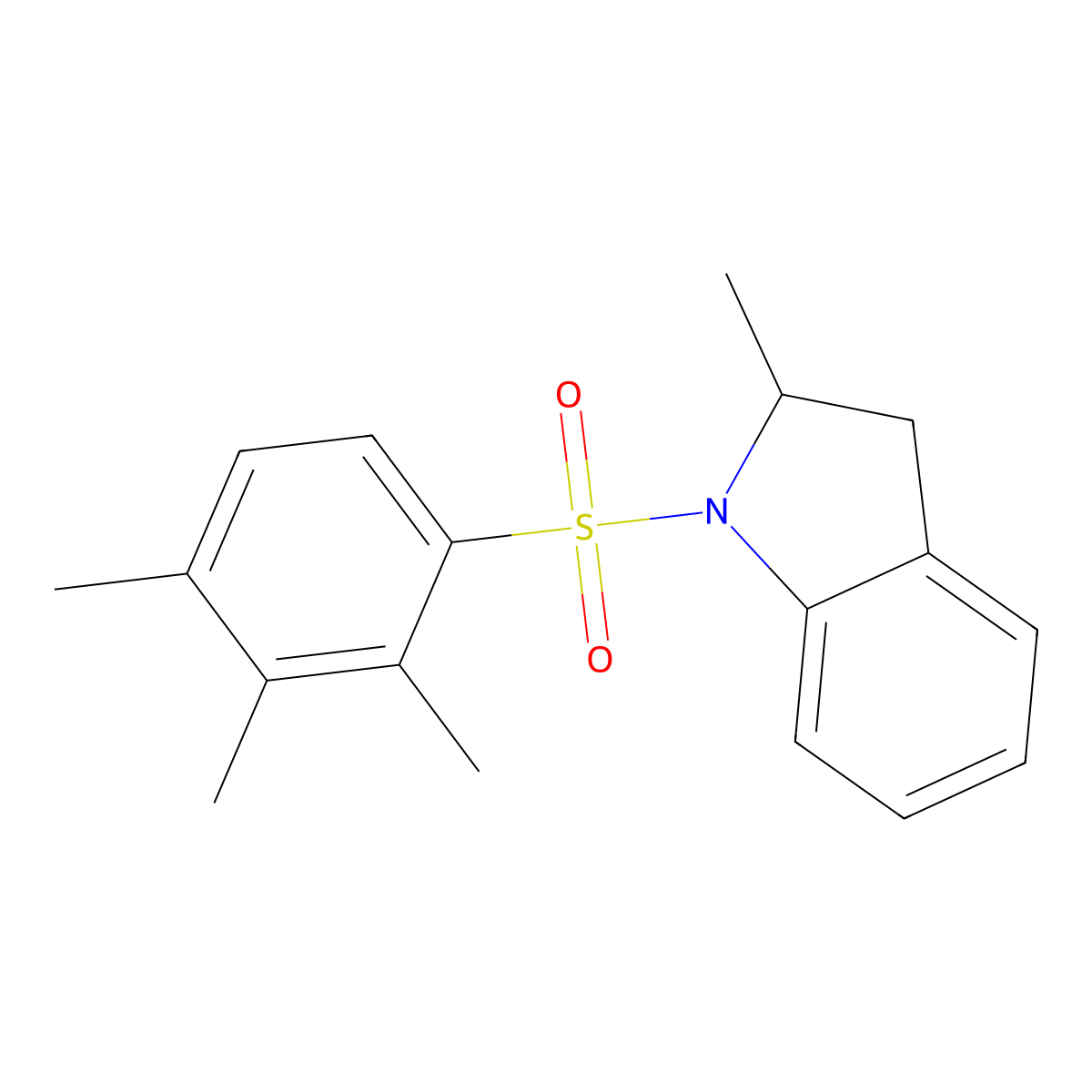 2-Methyl-1-[(2,3,4-trimethylphenyl)sulfonyl]indoline molecular structure, CAS 692763-10-3