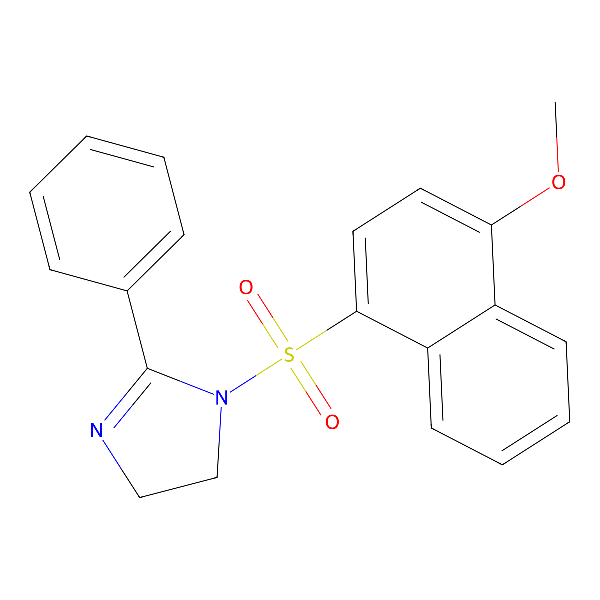 1-(4-Methoxynaphthalen-1-yl)sulfonyl-2-phenyl-4,5-dihydroimidazole molecular structure, CAS 692763-12-5