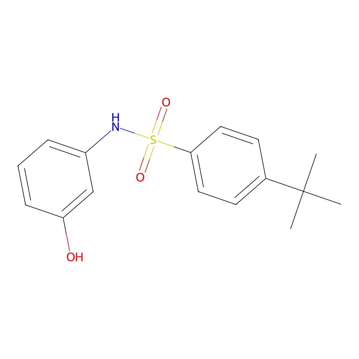 4-tert-butyl-N-(3-hydroxyphenyl)benzenesulfonamide molecular structure, CAS 692763-14-7