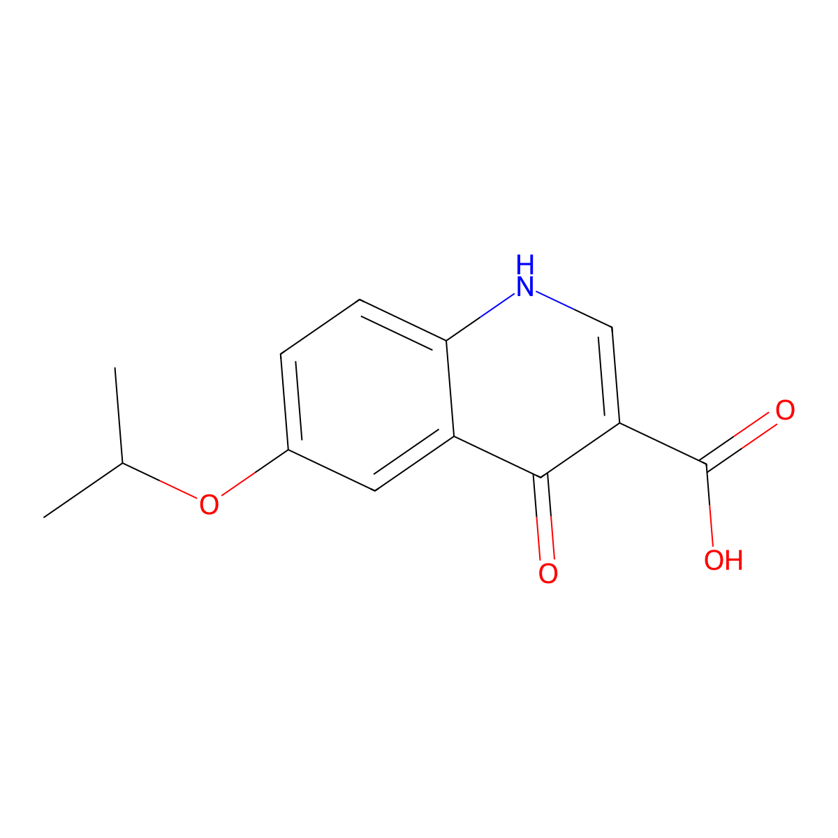 6-Isopropoxy-4-oxo-1,4-dihydroquinoline-3-carboxylic acid molecular structure, CAS 692764-52-6