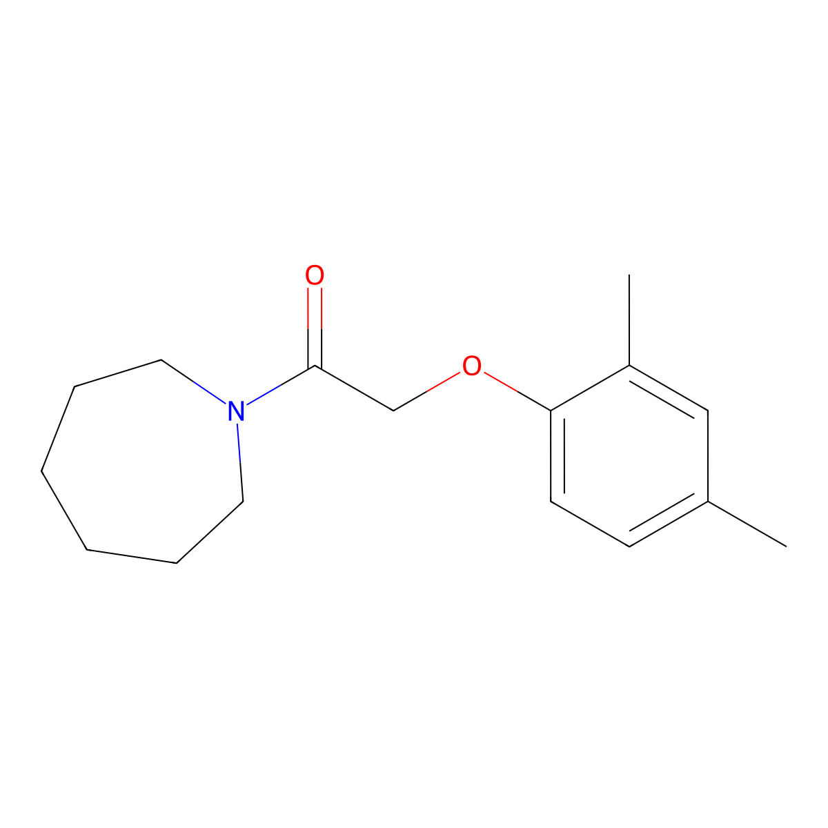 1-(Azepan-1-yl)-2-(2,4-dimethylphenoxy)ethanone molecular structure, CAS 692766-27-1