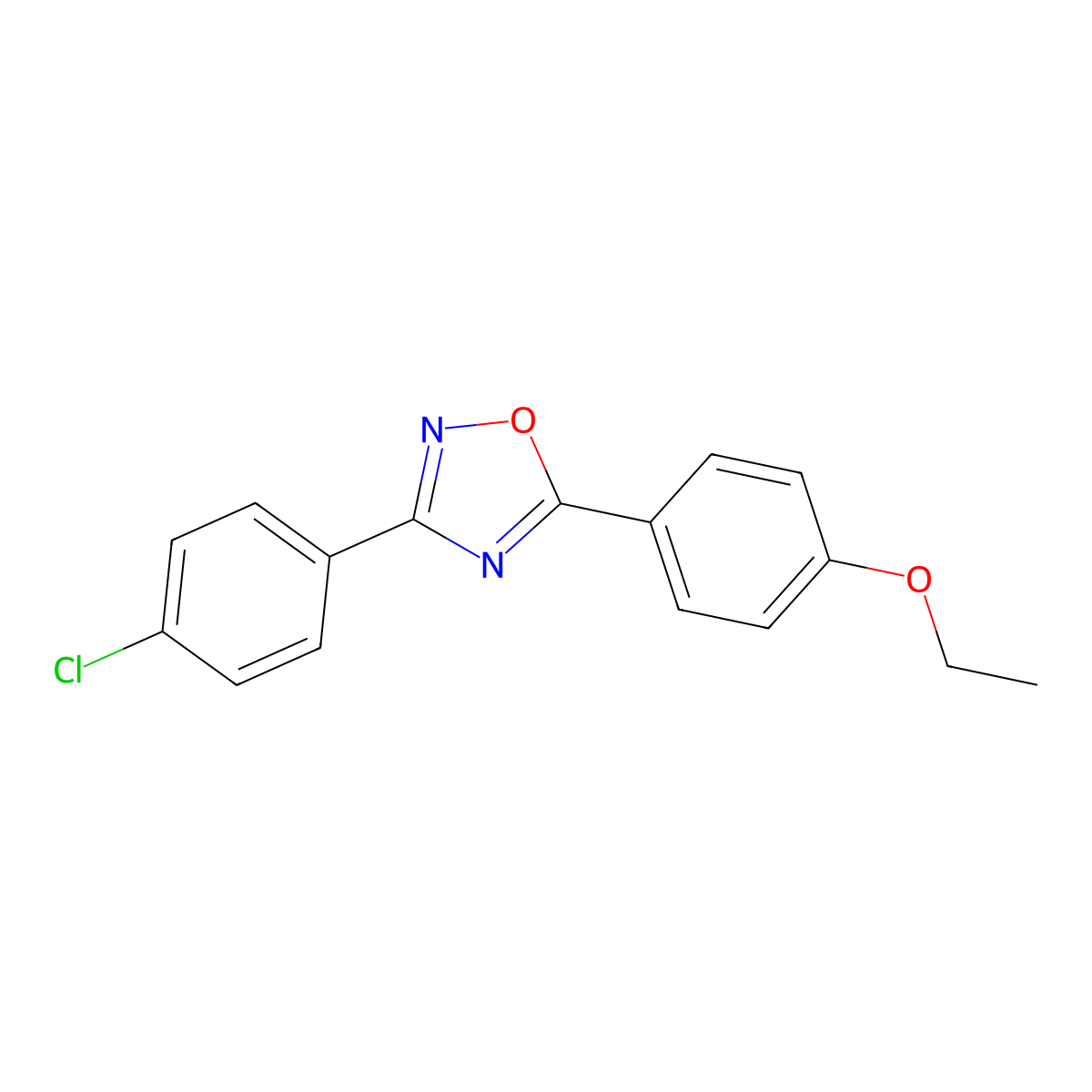 3-(4-Chlorophenyl)-5-(4-ethoxyphenyl)-1,2,4-oxadiazole molecular structure, CAS 692766-40-8