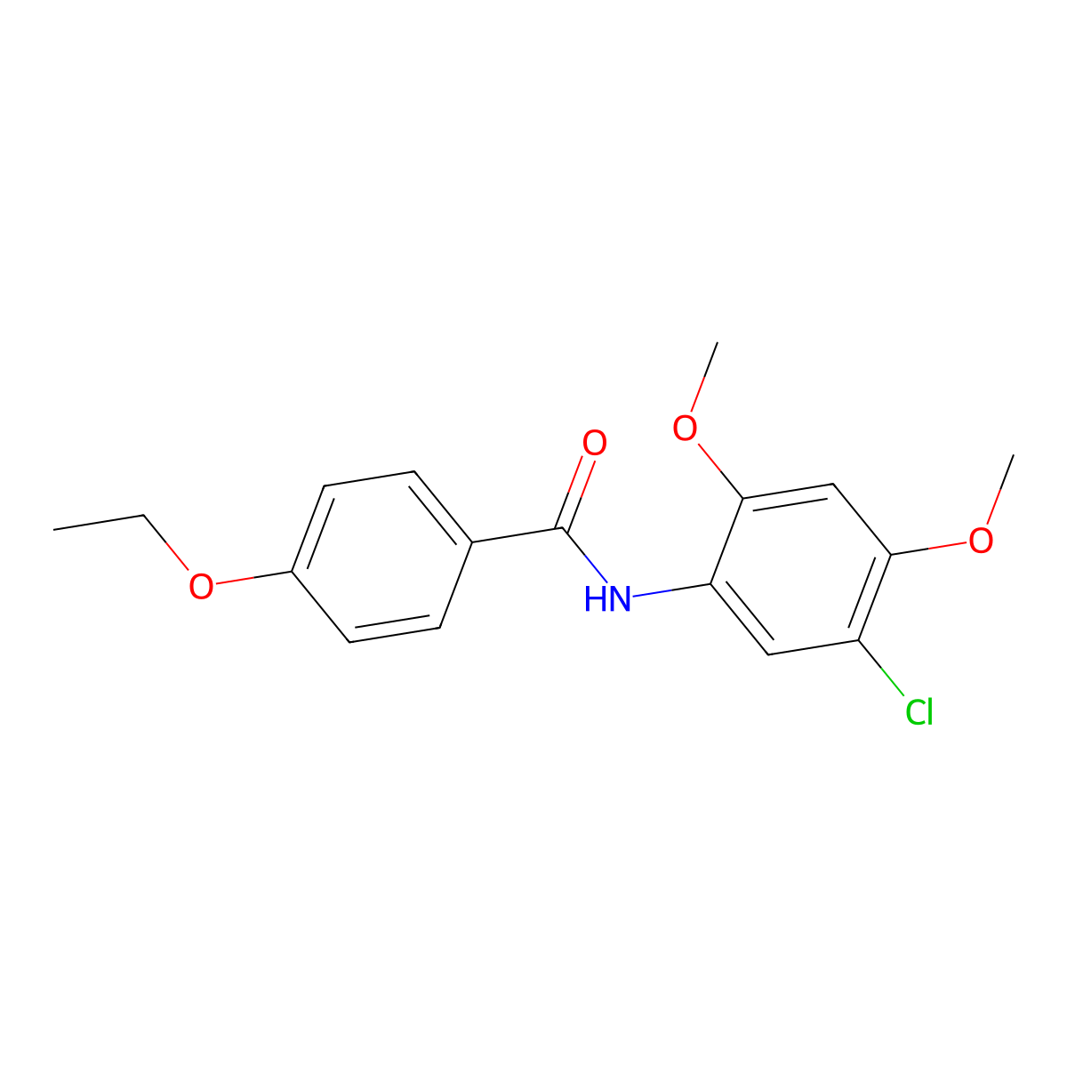 N-(5-Chloro-2,4-dimethoxyphenyl)-4-ethoxybenzamide molecular structure, CAS 692766-44-2