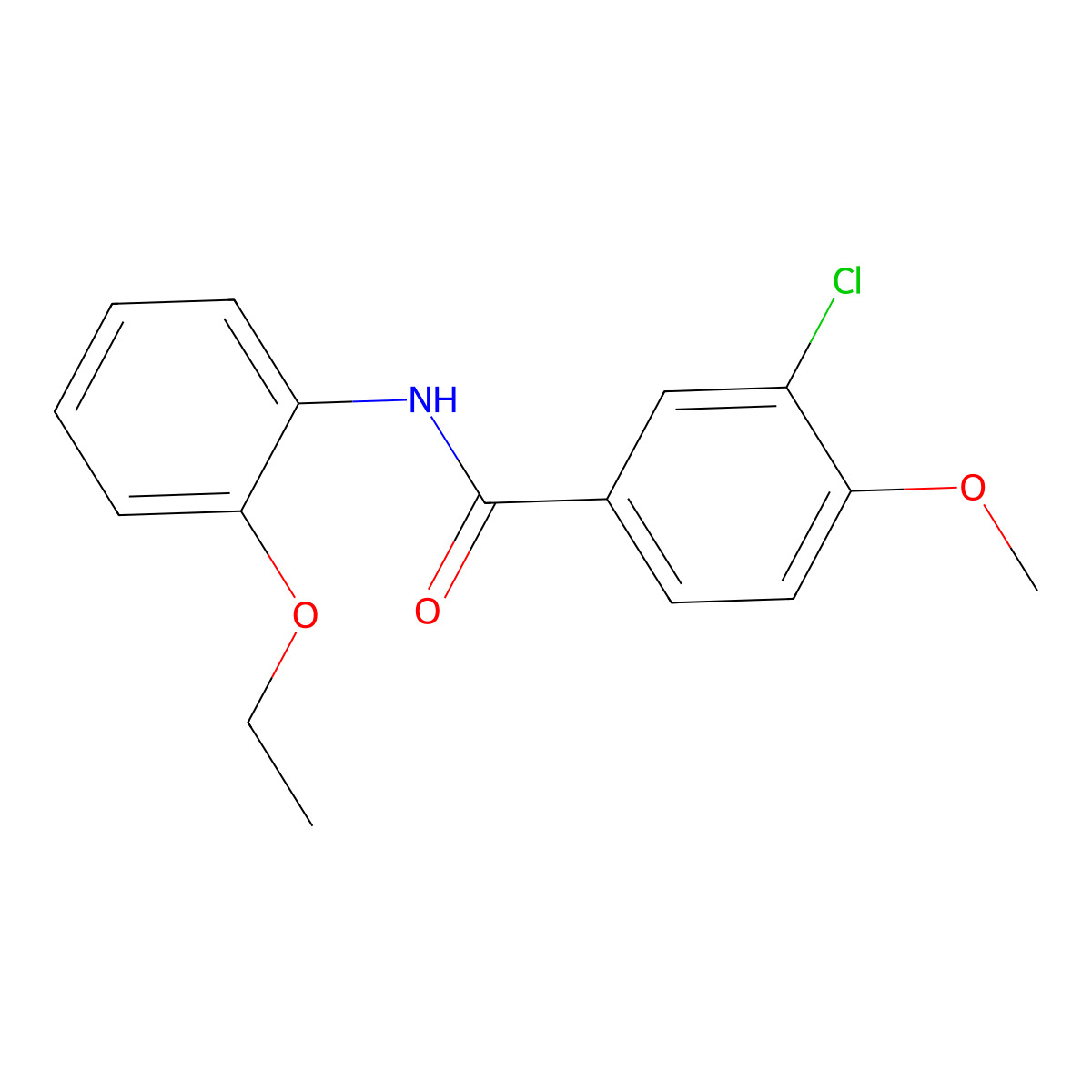 3-Chloro-N-(2-ethoxyphenyl)-4-methoxybenzamide molecular structure, CAS 692766-74-8