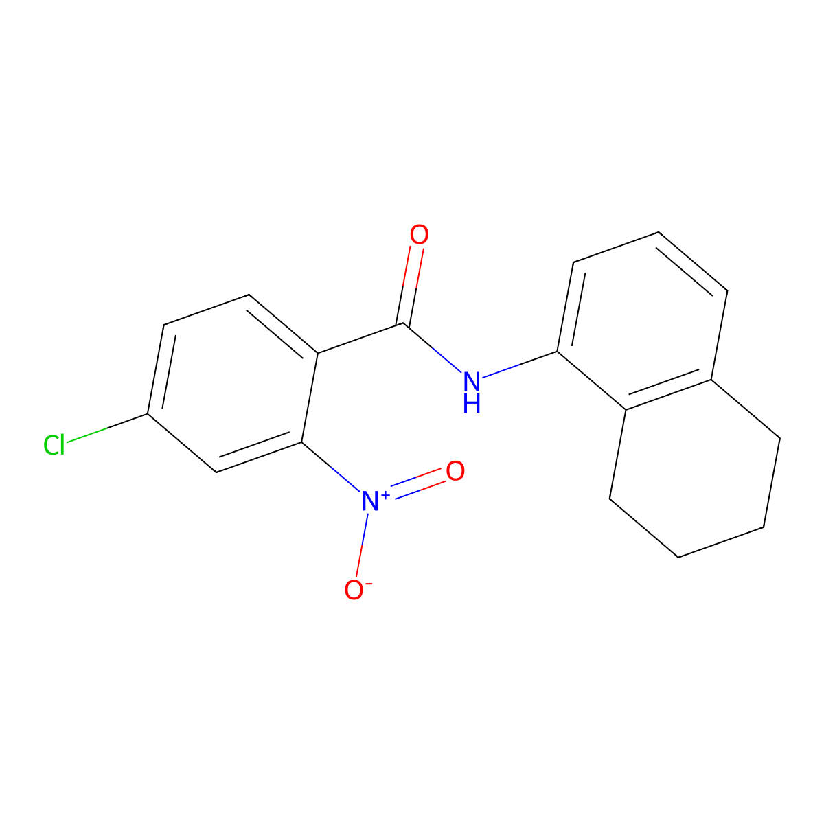 4-chloro-2-nitro-N-(5,6,7,8-tetrahydronaphthalen-1-yl)benzamide molecular structure, CAS 692766-93-1
