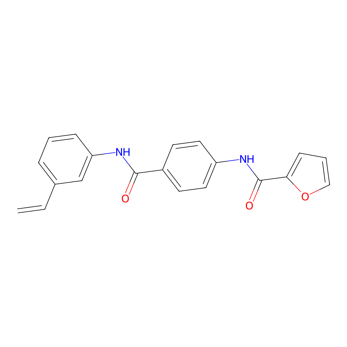 N-[4-[(3-ethenylphenyl)carbamoyl]phenyl]furan-2-carboxamide molecular structure, CAS 692766-99-7
