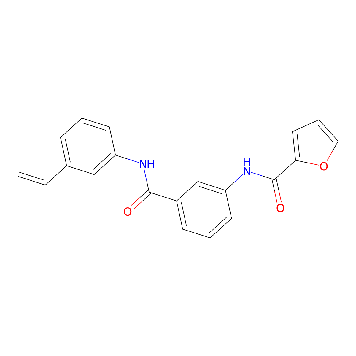 N-[3-[(3-ethenylphenyl)carbamoyl]phenyl]furan-2-carboxamide molecular structure, CAS 692767-02-5