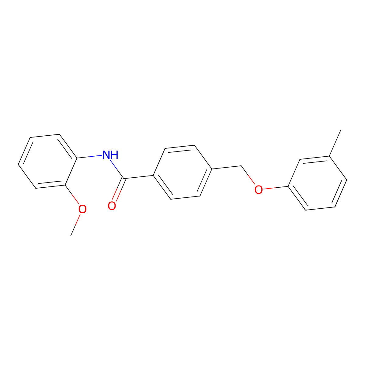 N-(2-methoxyphenyl)-4-[(3-methylphenoxy)methyl]benzamide molecular structure, CAS 692767-03-6