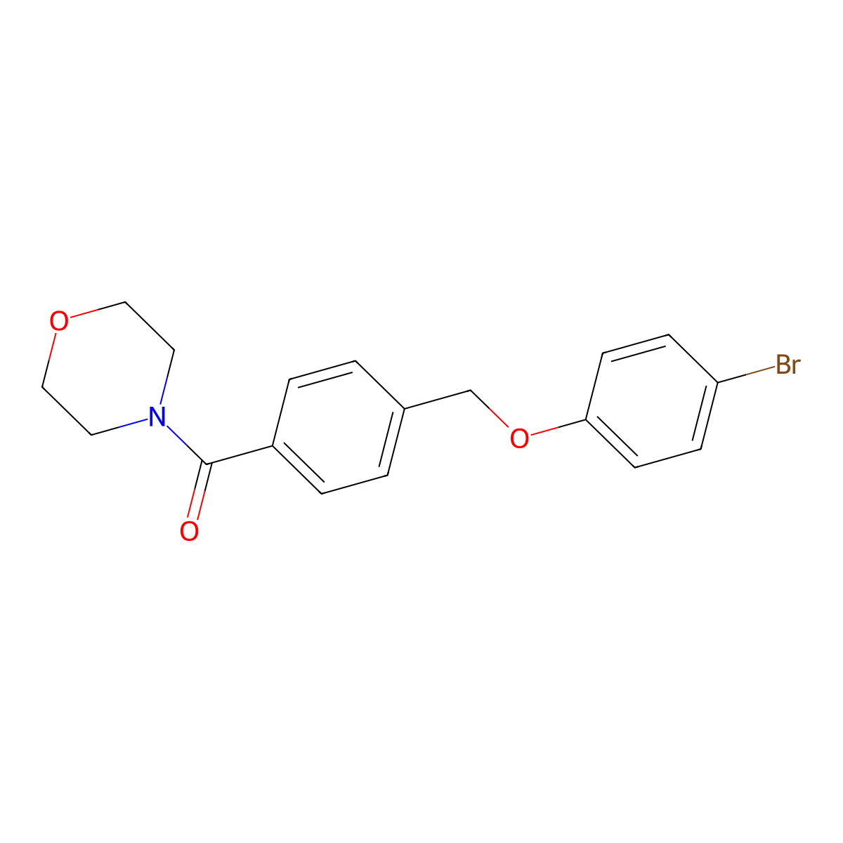[4-[(4-Bromophenoxy)methyl]phenyl]-morpholin-4-ylmethanone molecular structure, CAS 692767-05-8