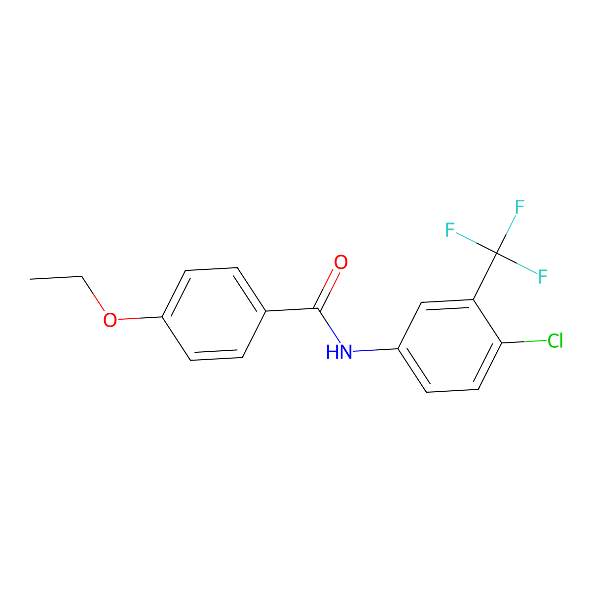 N-[4-chloro-3-(trifluoromethyl)phenyl]-4-ethoxybenzamide molecular structure, CAS 692767-14-9
