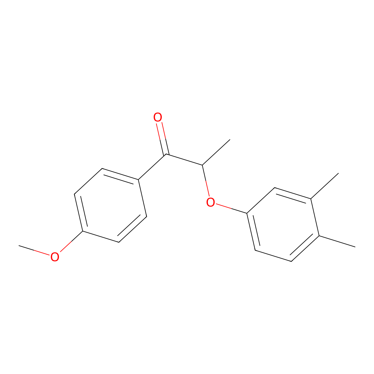 2-(3,4-Dimethylphenoxy)-1-(4-methoxyphenyl)propan-1-one molecular structure, CAS 692767-50-3
