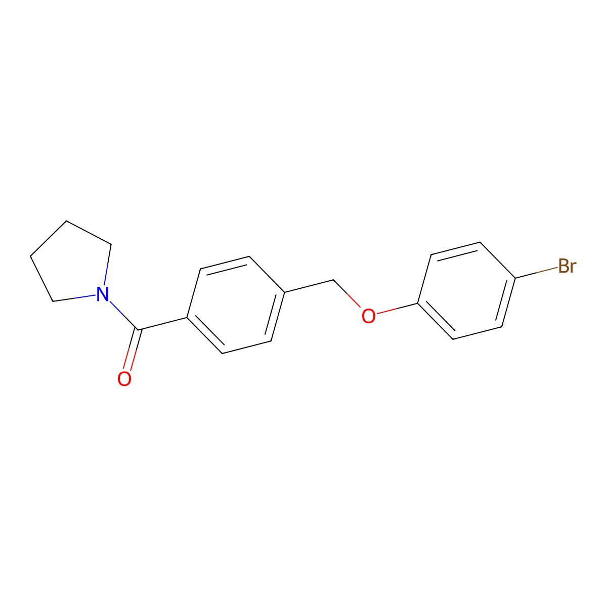 [4-[(4-Bromophenoxy)methyl]phenyl]-pyrrolidin-1-ylmethanone molecular structure, CAS 692767-98-9