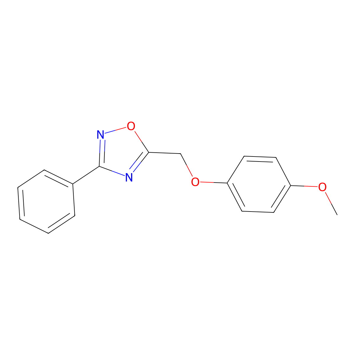 5-[(4-Methoxyphenoxy)methyl]-3-phenyl-1,2,4-oxadiazole molecular structure, CAS 692767-99-0