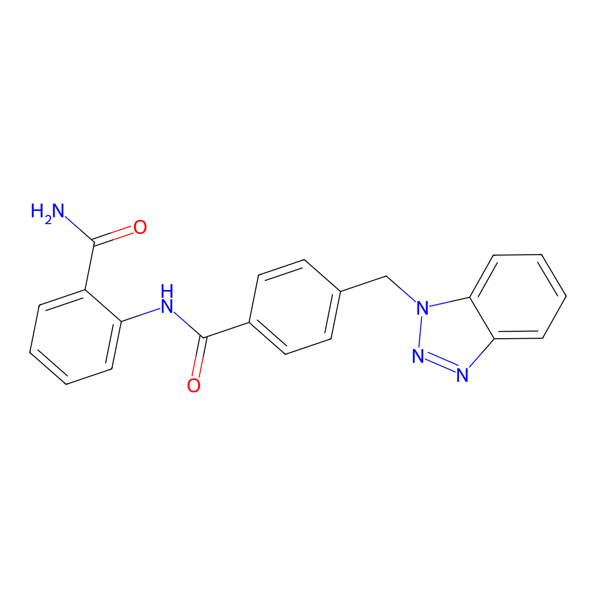 2-[[4-(Benzotriazol-1-ylmethyl)benzoyl]amino]benzamide molecular structure, CAS 692768-84-6