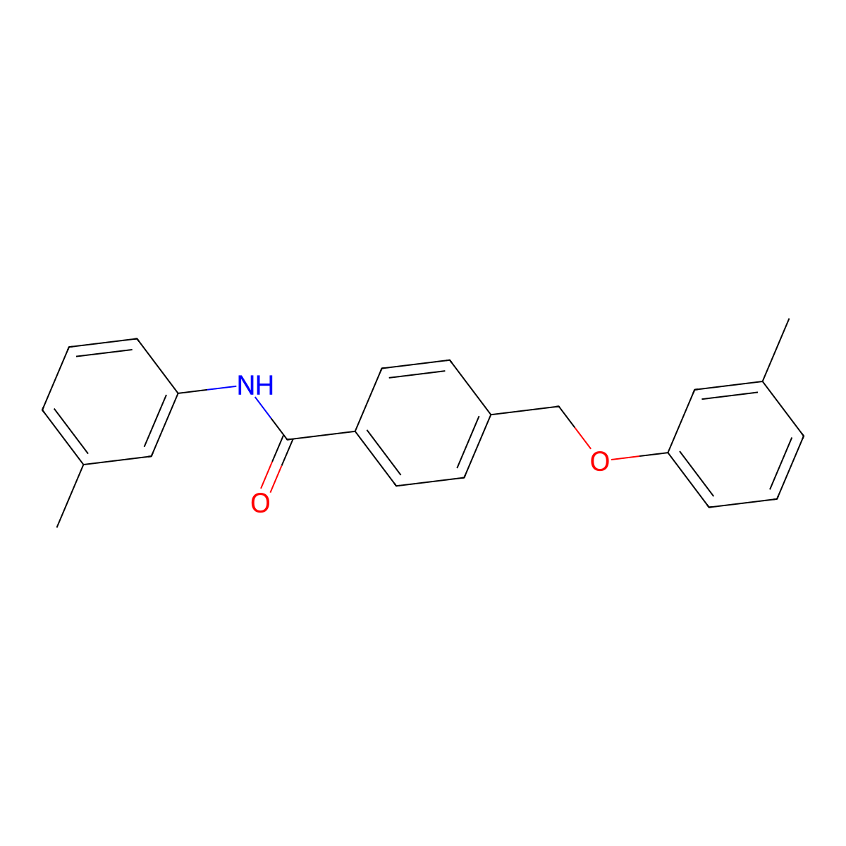 4-[(3-methylphenoxy)methyl]-N-(3-methylphenyl)benzamide molecular structure, CAS 692769-67-8