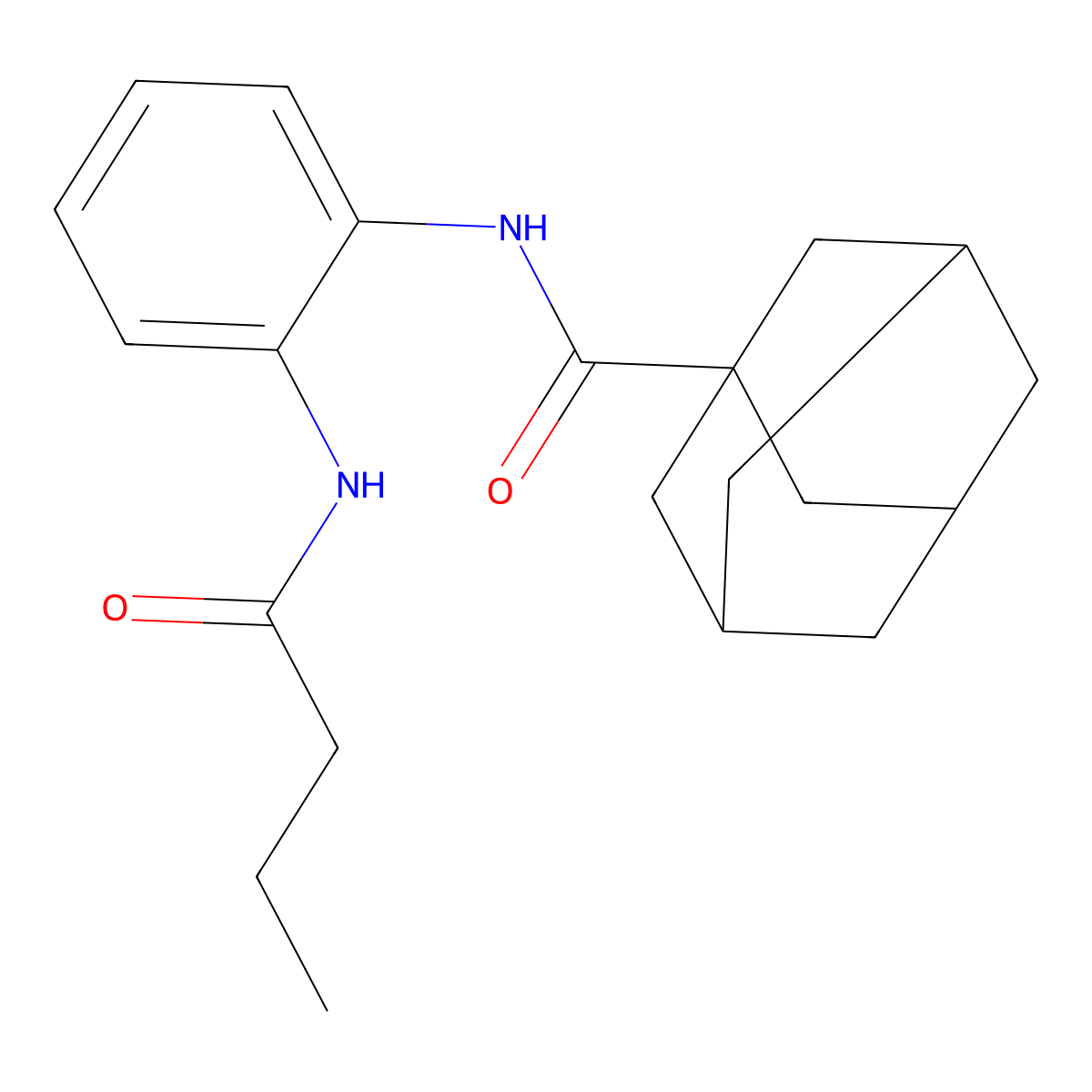 N-[2-(butanoylamino)phenyl]adamantane-1-carboxamide molecular structure, CAS 692769-79-2