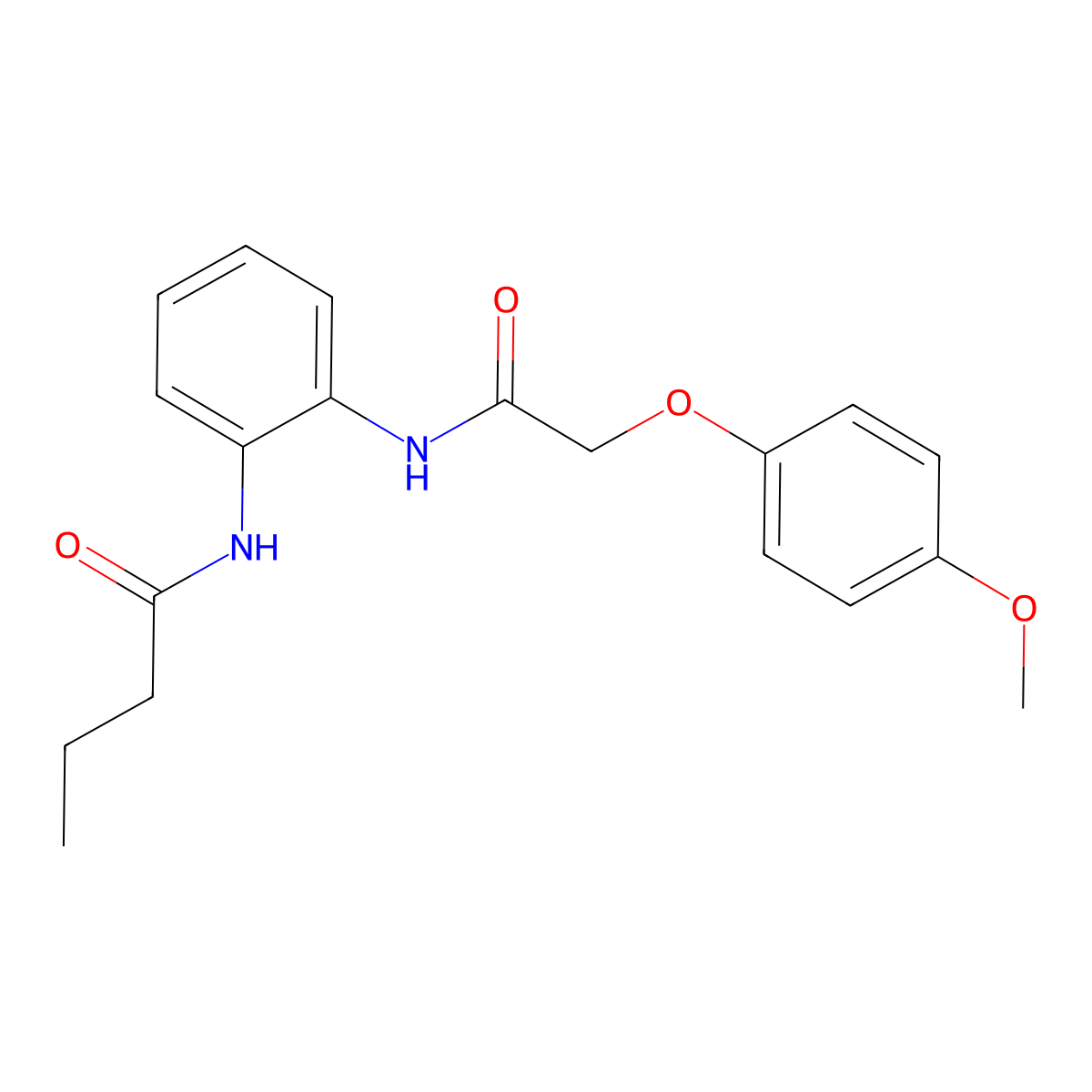N-[2-[[2-(4-methoxyphenoxy)acetyl]amino]phenyl]butanamide molecular structure, CAS 692769-83-8