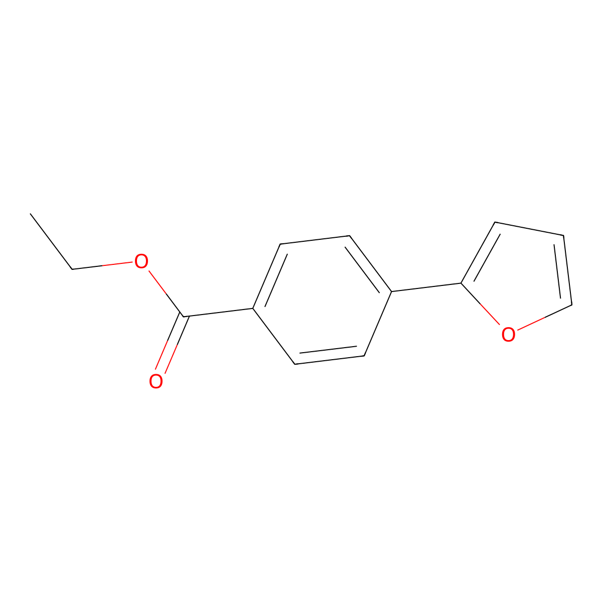 Ethyl 4-(furan-2-yl)benzoate molecular structure, CAS 69277-27-6