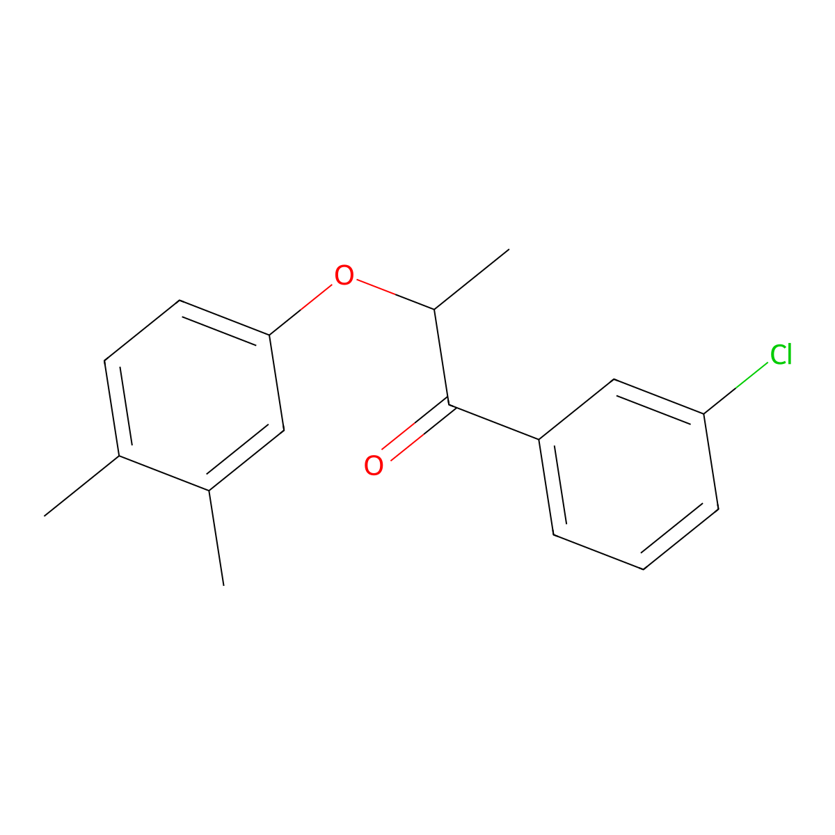 1-(3-Chlorophenyl)-2-(3,4-dimethylphenoxy)-1-propanone molecular structure, CAS 692770-25-5
