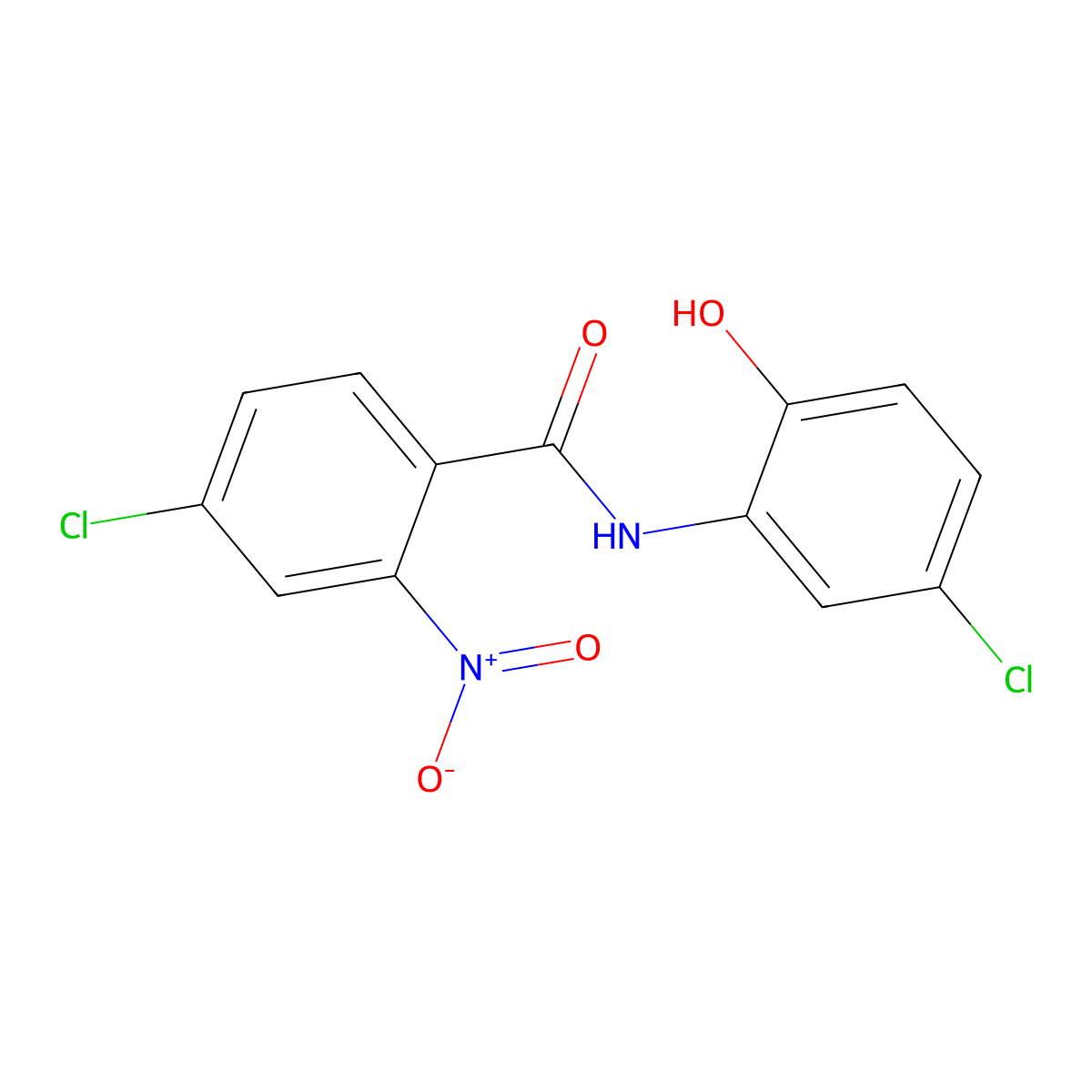 4-chloro-N-(5-chloro-2-hydroxyphenyl)-2-nitrobenzamide molecular structure, CAS 692770-45-9