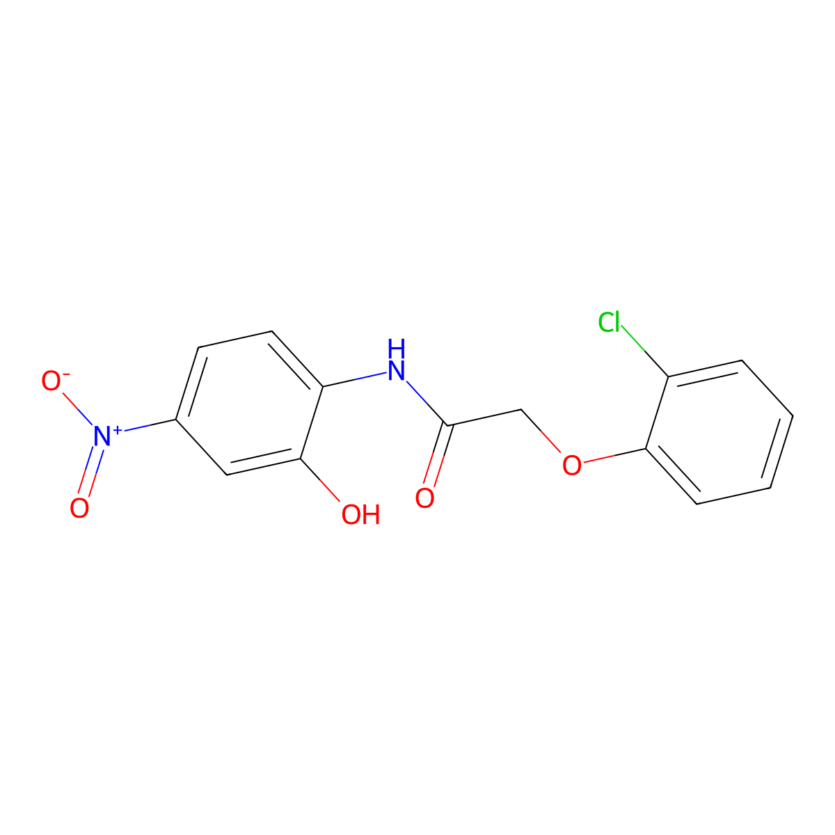 2-(2-chlorophenoxy)-N-(2-hydroxy-4-nitrophenyl)acetamide molecular structure, CAS 692770-56-2
