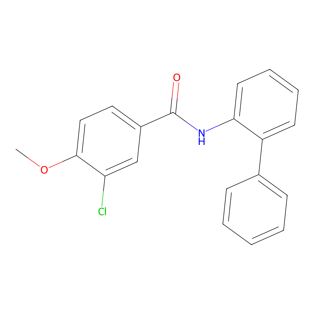 3-chloro-4-methoxy-N-(2-phenylphenyl)benzamide molecular structure, CAS 692770-70-0