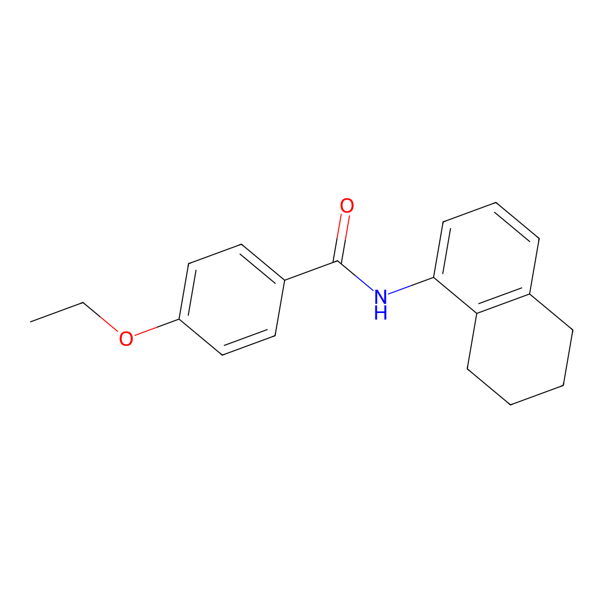 4-ethoxy-N-(5,6,7,8-tetrahydronaphthalen-1-yl)benzamide molecular structure, CAS 692770-93-7