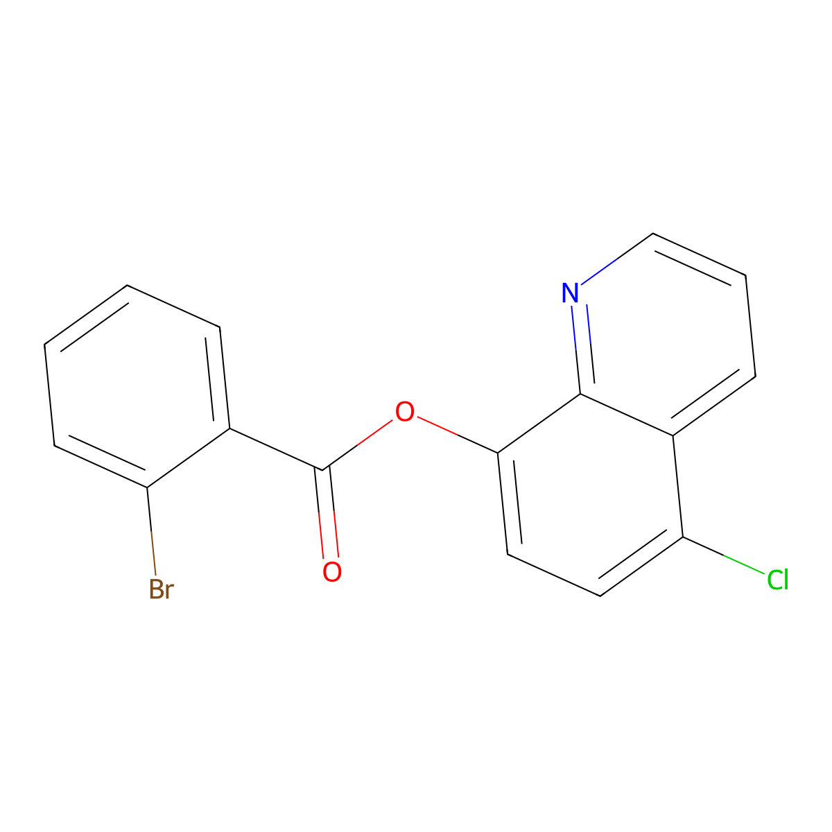 5-Chloro-8-quinolyl 2-bromobenzoate molecular structure, CAS 692771-46-3