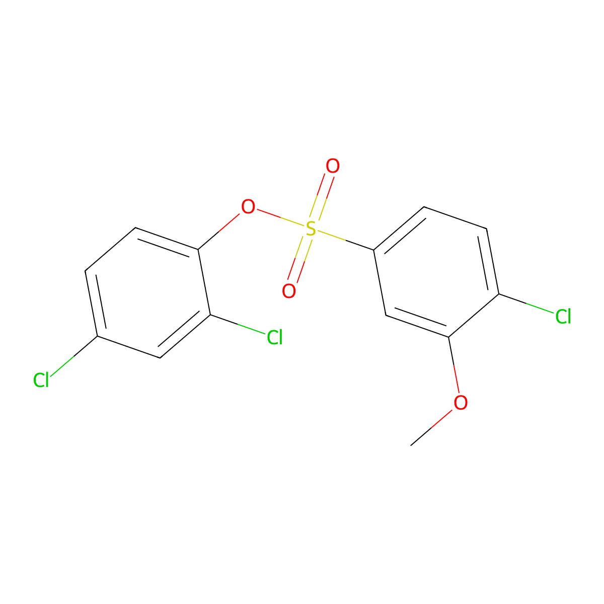 2,4-Dichlorophenyl 4-chloro-3-methoxybenzenesulfonate molecular structure, CAS 692771-49-6