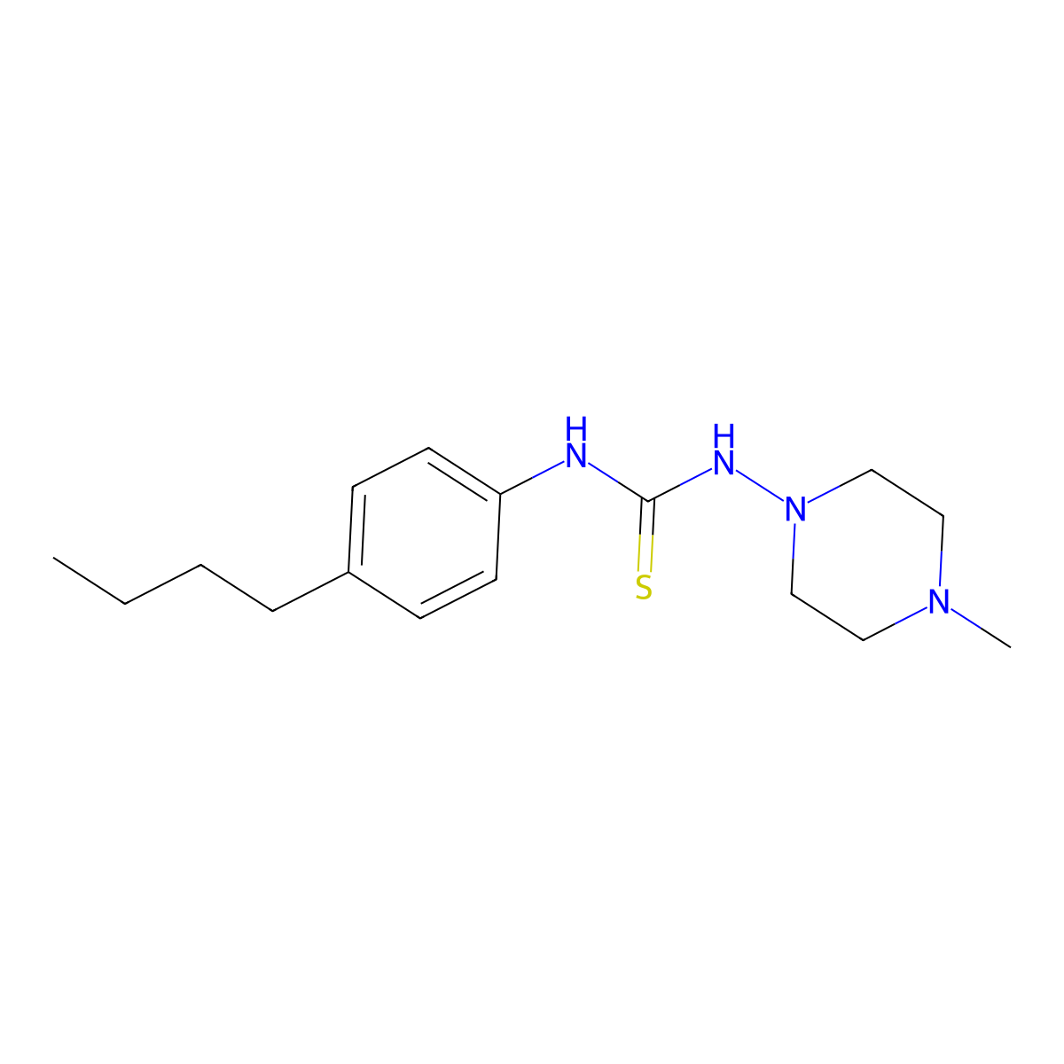 1-(4-Butylphenyl)-3-(4-methylpiperazin-1-yl)thiourea molecular structure, CAS 692771-63-4